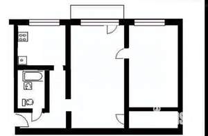 2-к квартира, на длительный срок, 47м2, 5/5 этаж