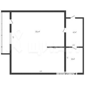 1-к квартира, на длительный срок, 34м2, 6/10 этаж