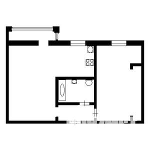 2-к квартира, на длительный срок, 46м2, 1/5 этаж