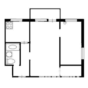 2-к квартира, на длительный срок, 45м2, 3/5 этаж