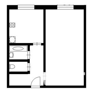 1-к квартира, на длительный срок, 40м2, 5/6 этаж