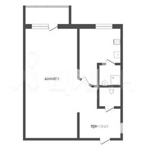 1-к квартира, на длительный срок, 33м2, 1/5 этаж