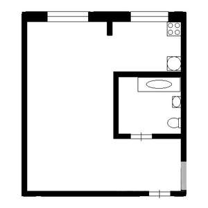 1-к квартира, на длительный срок, 22м2, 2/5 этаж
