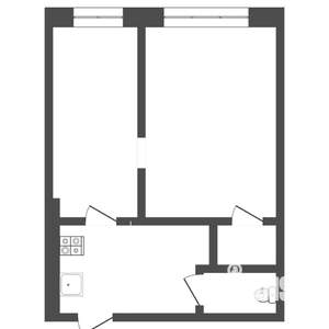 1-к квартира, на длительный срок, 22м2, 2/5 этаж