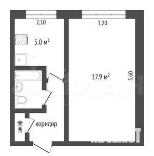 1-к квартира, на длительный срок, 30м2, 4/5 этаж