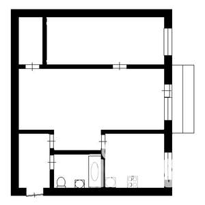 2-к квартира, на длительный срок, 44м2, 2/5 этаж