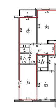 3-к квартира, на длительный срок, 58м2, 12/19 этаж