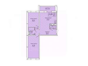 2-к квартира, на длительный срок, 56м2, 2/10 этаж