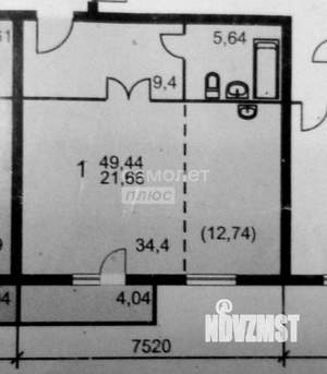 1-к квартира, на длительный срок, 50м2, 6/10 этаж