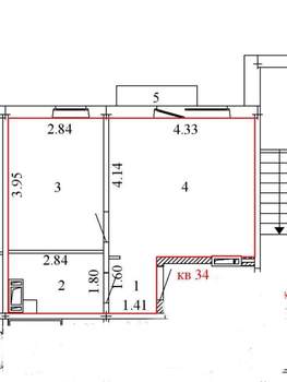 2-к квартира, на длительный срок, 36м2, 7/10 этаж