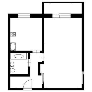 1-к квартира, на длительный срок, 43м2, 5/16 этаж