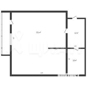 1-к квартира, на длительный срок, 32м2, 1/10 этаж