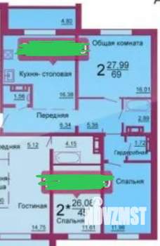2-к квартира, на длительный срок, 68м2, 5/10 этаж