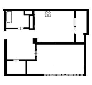 1-к квартира, на длительный срок, 44м2, 4/11 этаж