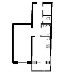 1-к квартира, на длительный срок, 45м2, 4/25 этаж