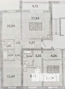2-к квартира, на длительный срок, 54м2, 6/10 этаж
