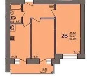 2-к квартира, сданный дом, 54м2, 5/10 этаж