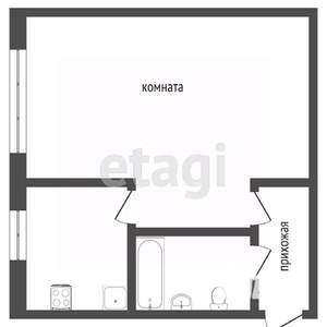 1-к квартира, вторичка, 32м2, 2/4 этаж