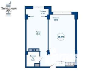 1-к квартира, вторичка, 66м2, 10/24 этаж