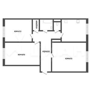 3-к квартира, вторичка, 65м2, 9/10 этаж