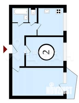 2-к квартира, вторичка, 51м2, 6/10 этаж