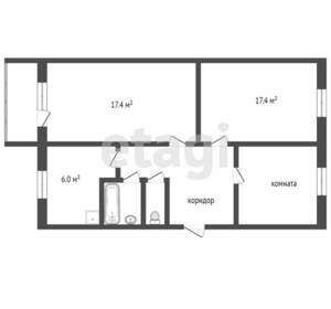3-к квартира, вторичка, 63м2, 5/5 этаж