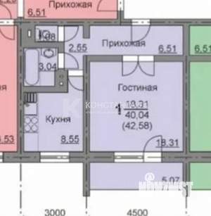 1-к квартира, вторичка, 41м2, 1/10 этаж