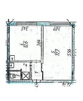 1-к квартира, вторичка, 36м2, 6/9 этаж