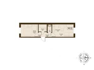 2-к квартира, вторичка, 32м2, 1/9 этаж