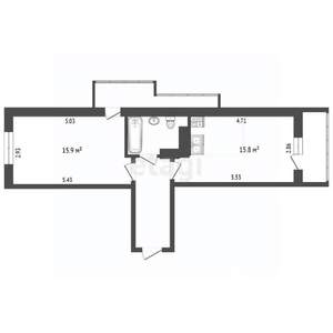 1-к квартира, вторичка, 40м2, 12/18 этаж