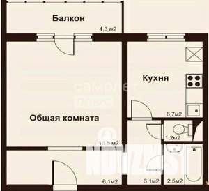 1-к квартира, вторичка, 40м2, 2/10 этаж