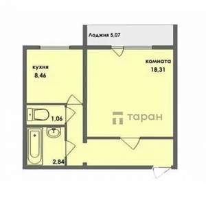 1-к квартира, вторичка, 40м2, 9/10 этаж