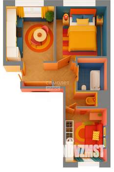 2-к квартира, вторичка, 64м2, 5/10 этаж