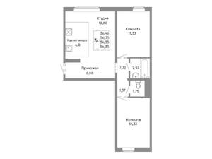 3-к квартира, вторичка, 56м2, 2/10 этаж