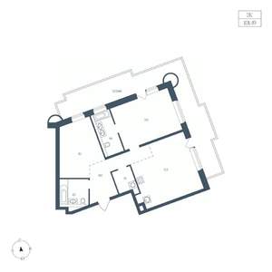 2-к квартира, вторичка, 101м2, 5/6 этаж