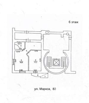 2-к квартира, вторичка, 54м2, 6/9 этаж