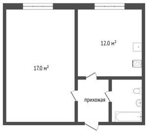 1-к квартира, вторичка, 36м2, 4/9 этаж