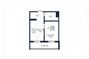 1-к квартира, вторичка, 35м2, 10/10 этаж