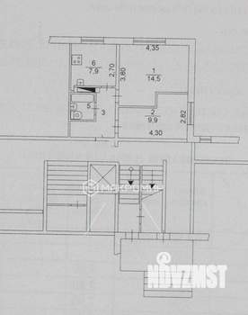 2-к квартира, вторичка, 40м2, 1/9 этаж