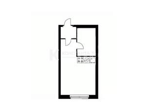 Студия квартира, вторичка, 17м2, 1/9 этаж