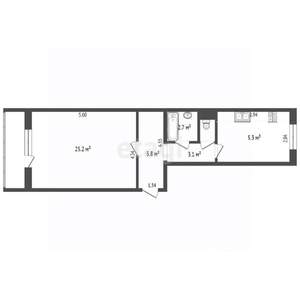 1-к квартира, вторичка, 46м2, 3/10 этаж