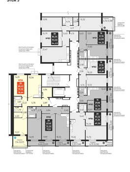 2-к квартира, вторичка, 72м2, 3/10 этаж