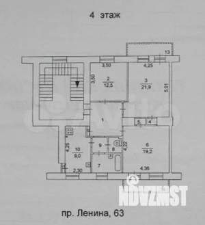 3-к квартира, вторичка, 84м2, 4/6 этаж