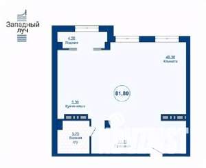 1-к квартира, вторичка, 82м2, 6/24 этаж