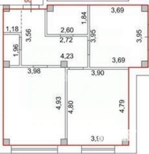 2-к квартира, вторичка, 71м2, 14/18 этаж