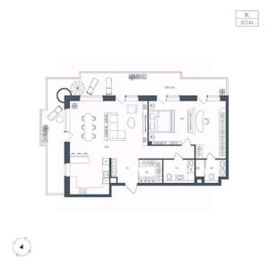 1-к квартира, вторичка, 115м2, 6/8 этаж