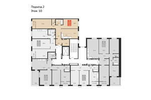 2-к квартира, вторичка, 71м2, 8/10 этаж