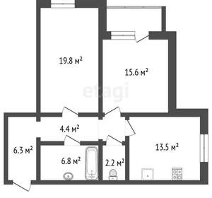 2-к квартира, вторичка, 70м2, 11/18 этаж