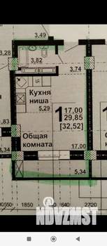 Студия квартира, вторичка, 30м2, 18/18 этаж