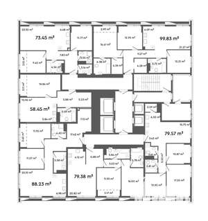 4-к квартира, строящийся дом, 100м2, 3/24 этаж
